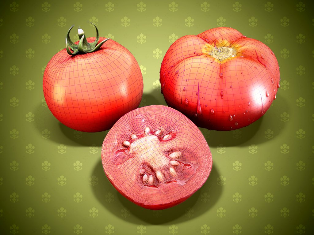 Tomato 3. половина помидора. томат ада. Tomato 3. модель помидора.