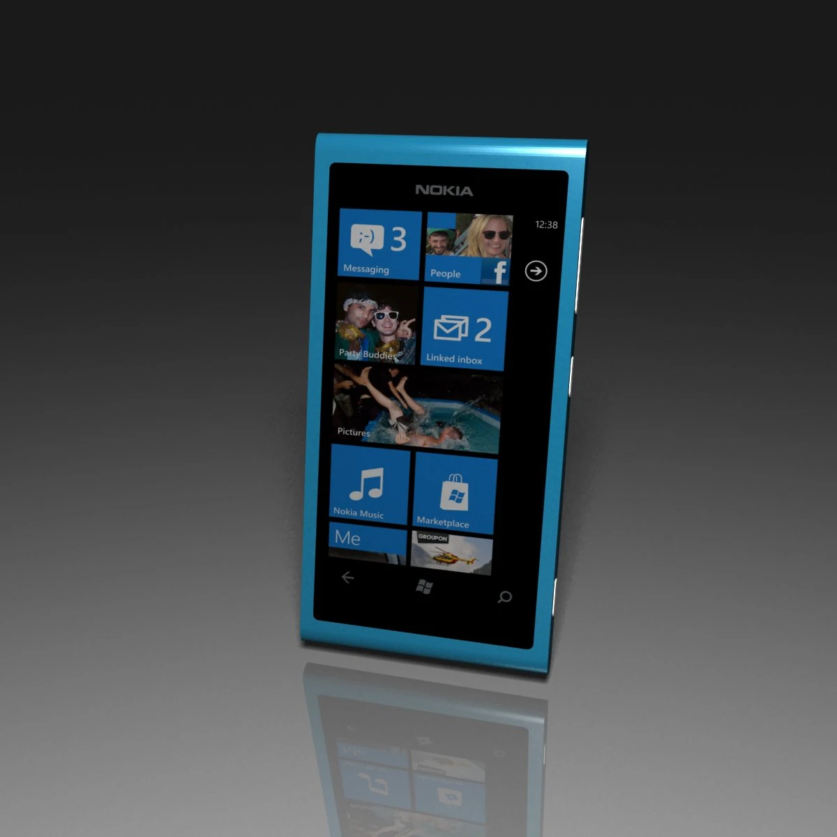 nokia lumia 900 3D Model .c4d .max .obj .3ds .fbx .stl .blend 
