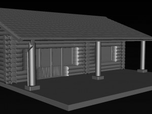 Log Cabin Model 3D