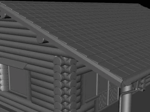 丸太小屋 3Dモデル