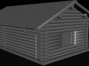 丸太小屋 3Dモデル