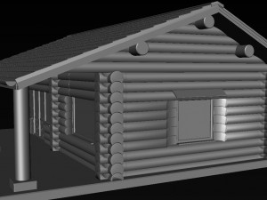 Log Cabin Model 3D