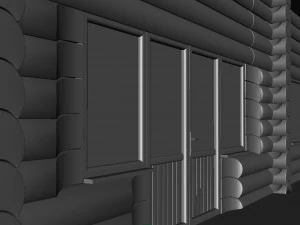 丸太小屋 3Dモデル