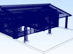 Log Cabin Model 3D