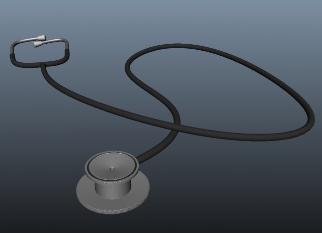 Doctor Earphones Medical Equipment 3D Model .c4d .max .obj .3ds .fbx .stl .blend 