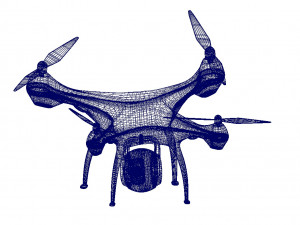 Quadcopter Drone Modello 3D