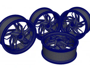 Wheels Car Rims 3D Model