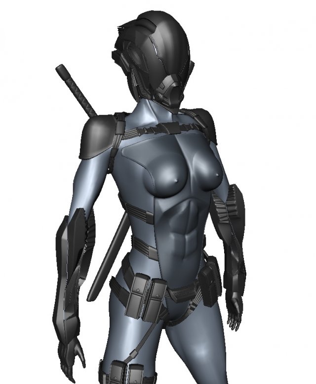 female assassin futuristic