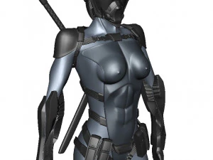 Дівчина боєць-вбивця 3D Модель