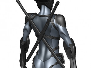Girl Assassin Fighter 3D Model