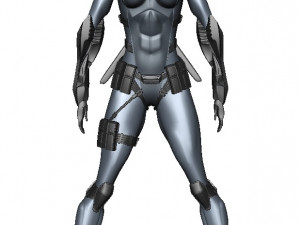 Girl Assassin Fighter 3D Model
