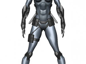 Girl Assassin Fighter 3D Model