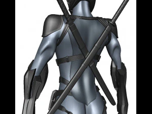 Girl Assassin Fighter 3D Model