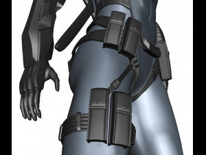 Girl Assassin Fighter 3D Model