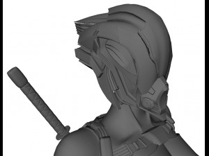 Girl Assassin Fighter 3D Model