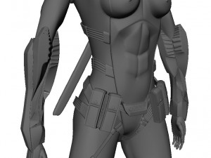 Girl Assassin Fighter 3D Model