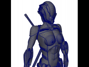Girl Assassin Fighter 3D Model