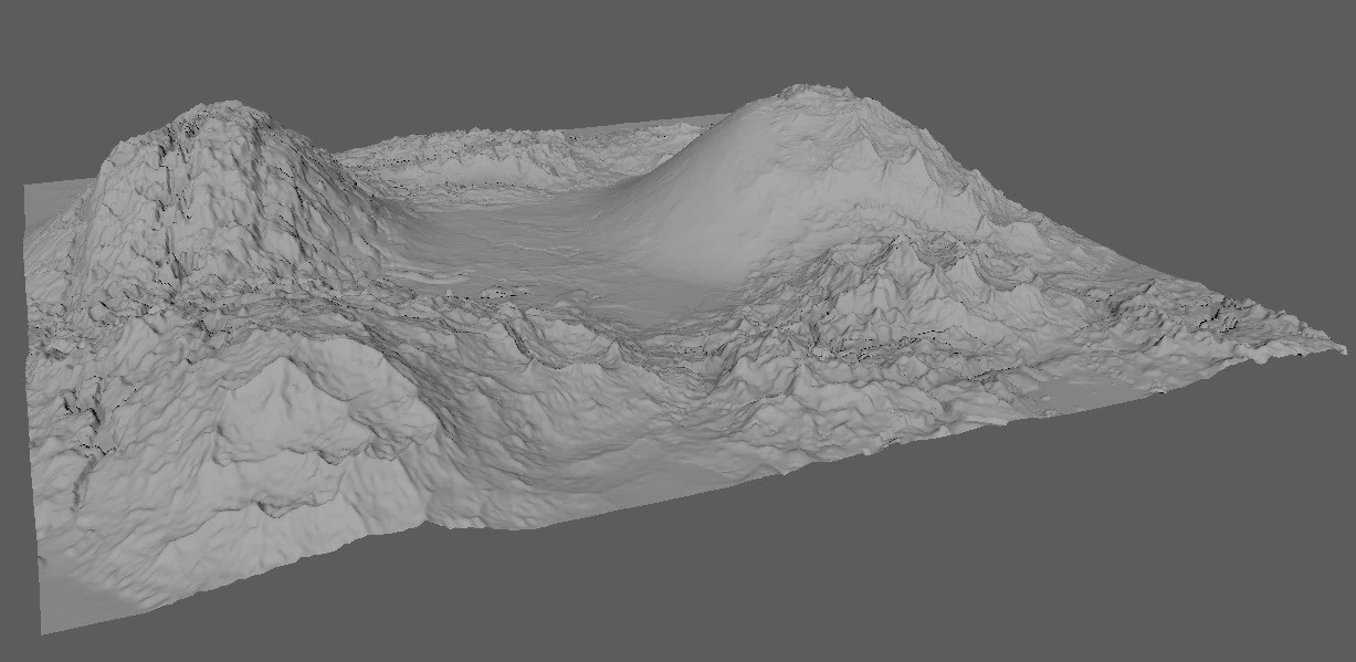 Mountains Terrains 3D Model .c4d .max .obj .3ds .fbx .stl .blend