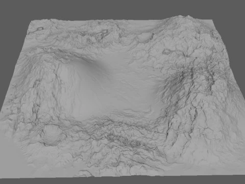 Mountains Terrains 3D Model