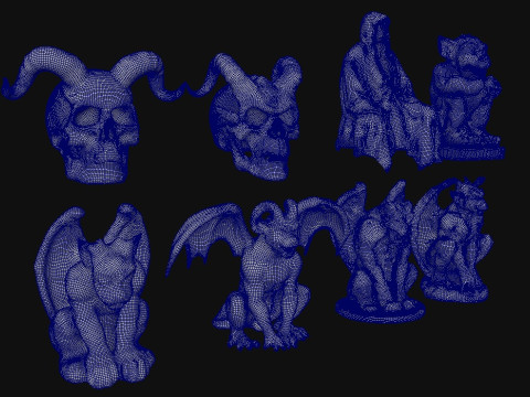 Statue Gothic Devil Model 3D