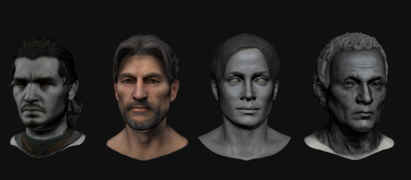 Heads 3D 模型 .c4d .max .obj .3ds .fbx .stl .blend 