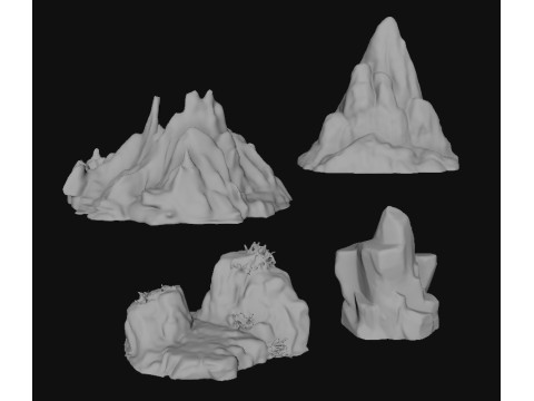 Rocks For Games 3D Model