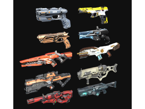 Guns Pack 3D 模型