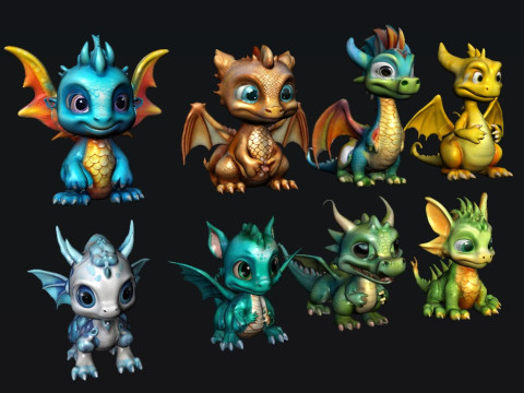 Dragons 3Dモデル