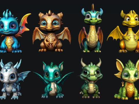 Dragons 3Dモデル