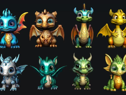 Drag&otilde;es Modelo 3D