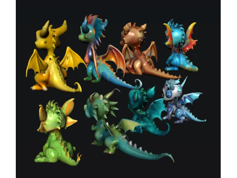 Dragons 3D Model