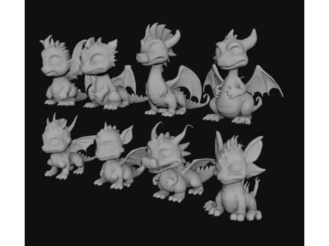 Dragons 3D Model