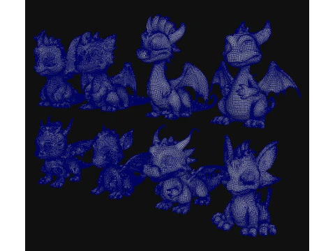 Dragons 3D Model