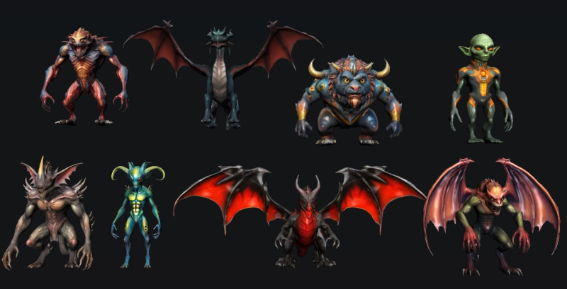 Creature Fantazy 3Dモデル .c4d .max .obj .3ds .fbx .stl .blend 