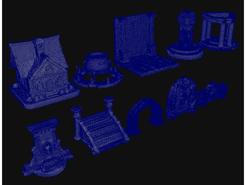 Game Equipments Architecture 3Dモデル