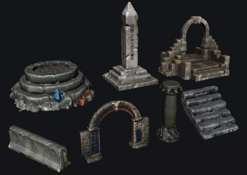 Stone Architecture Modelo 3D .c4d .max .obj .3ds .fbx .stl .blend 