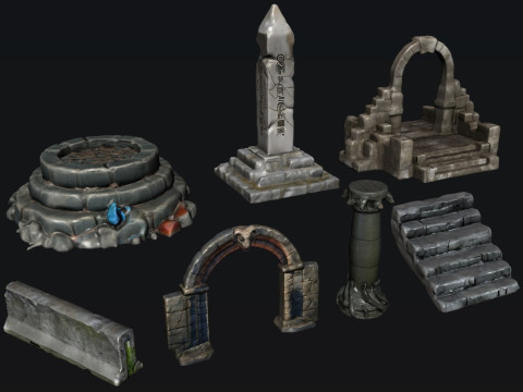 Stone Architecture Model 3D