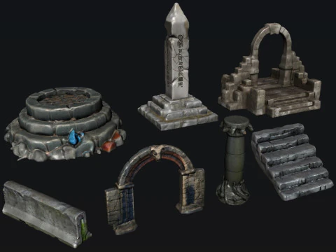 Arquitetura de pedra Modelo 3D