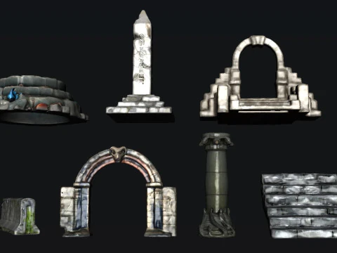 Stone Architecture 3D Model