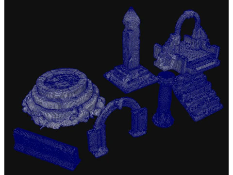 Stone Architecture 3D Model