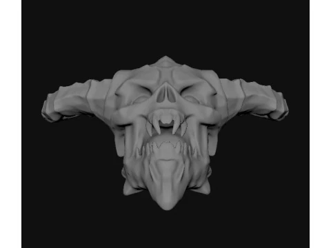 Skull 3D Ttereolithography STL Printed 3D Print Model