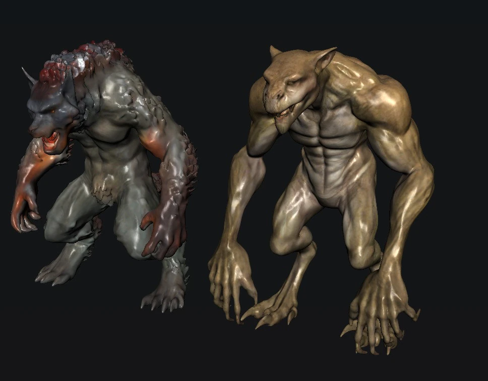 Monster Creatures 3D Model .c4d .max .obj .3ds .fbx .stl .blend