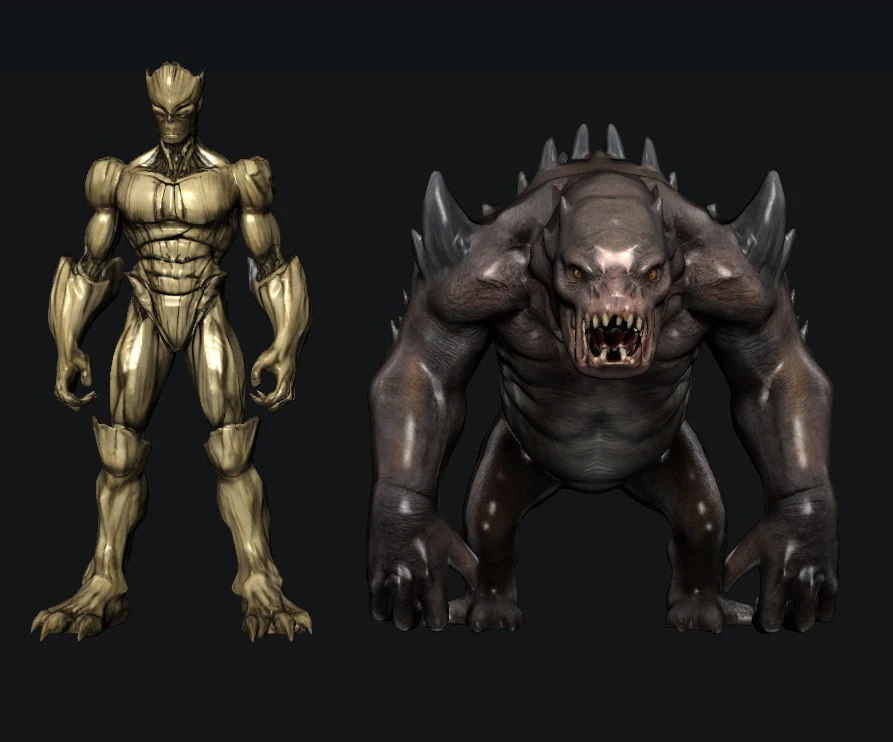 Monster Creatures 3D Model .c4d .max .obj .3ds .fbx .stl .blend