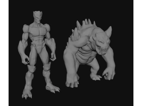Monster Creatures 3D Model