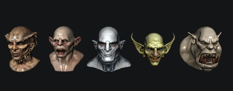 Head Monster Modello 3D .c4d .max .obj .3ds .fbx .stl .blend 