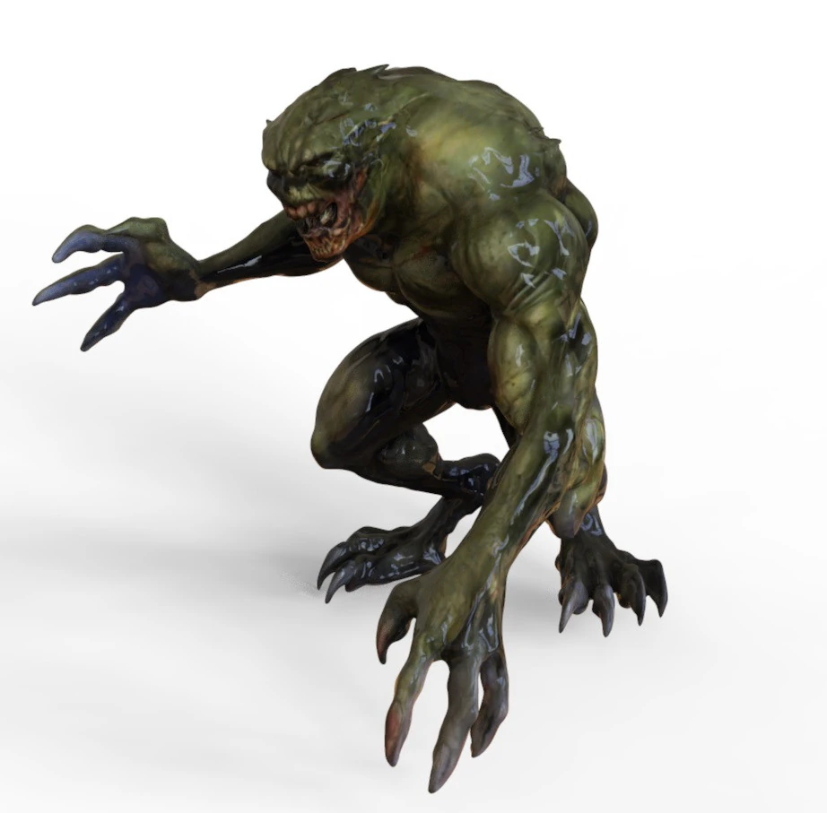 Monster Creature 3D Model .c4d .max .obj .3ds .fbx .stl .blend 