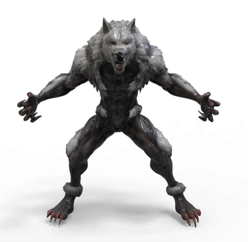 Monster Wolf 3Dモデル .c4d .max .obj .3ds .fbx .stl .blend 