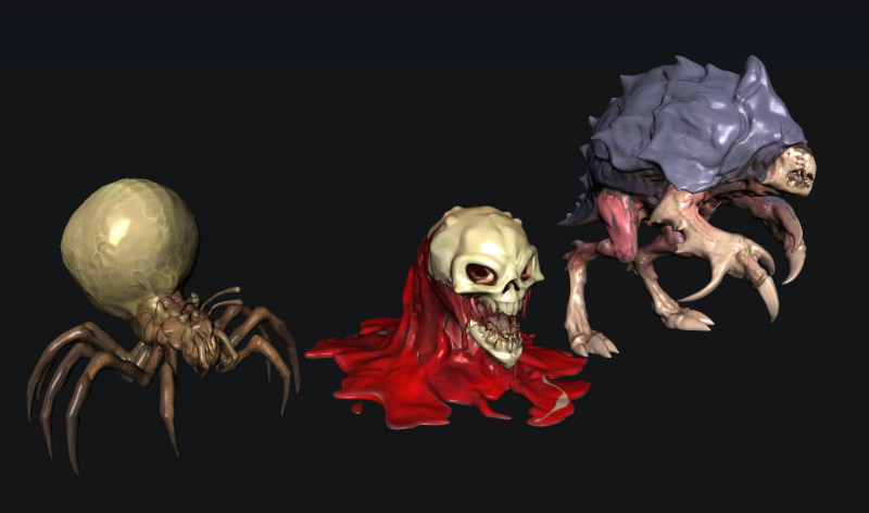 Creature 3D Model .c4d .max .obj .3ds .fbx .stl .blend 