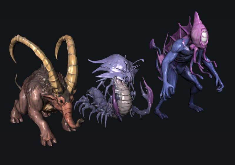 Creature 3Dモデル .c4d .max .obj .3ds .fbx .stl .blend 