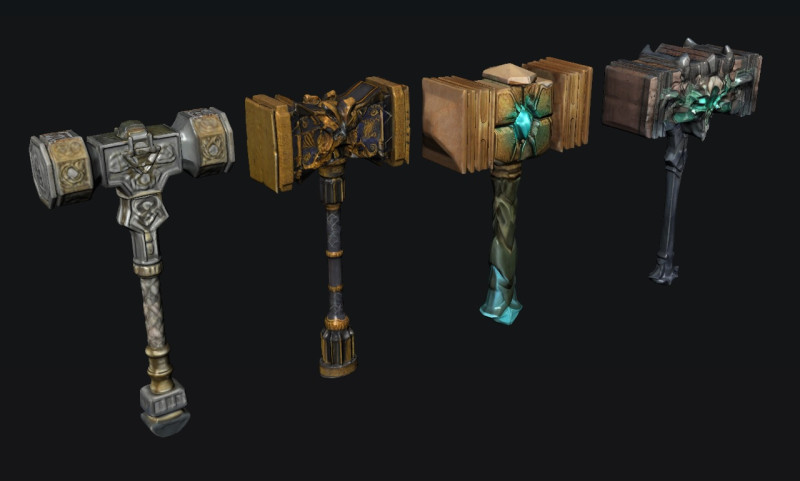 Hammer 3D 모델 .c4d .max .obj .3ds .fbx .stl .blend 